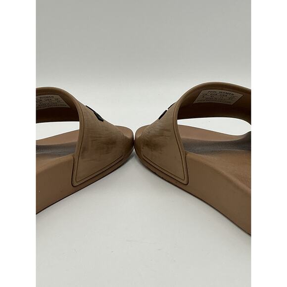 Balenciaga Logo Beige Rubber Slide Sandals Size 11 - Picture 4 of 6